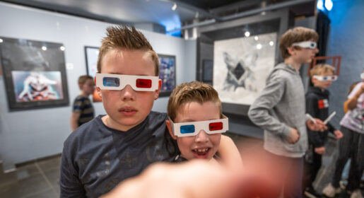 3d brillen in het museum van Mind Mystery.